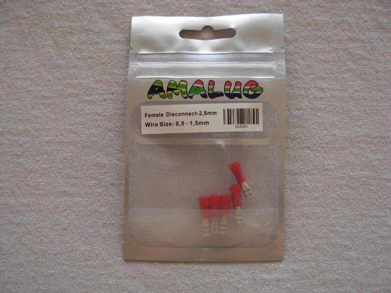 Red Female Pack 5 Terminal (EL0001)