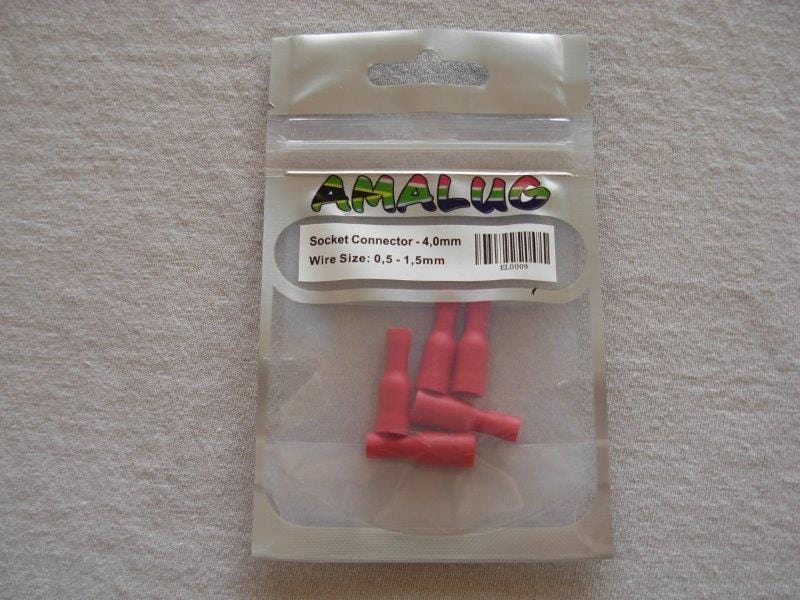 Red Female Pack 5 Terminal (EL0009)