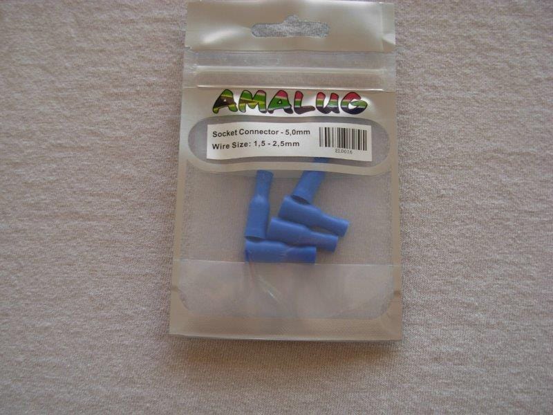 Blue Female Pack 5 Terminal (EL0016)