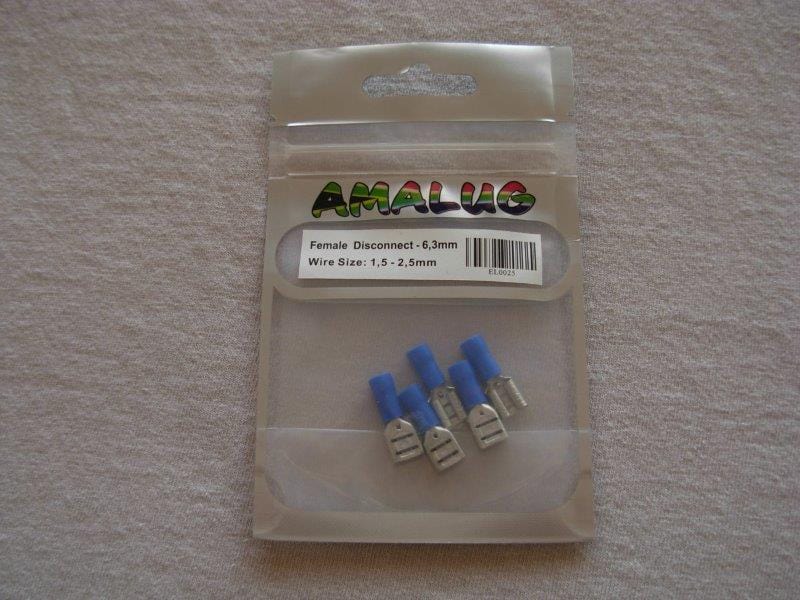 Blue Female Pack 5 Terminal (EL0025)
