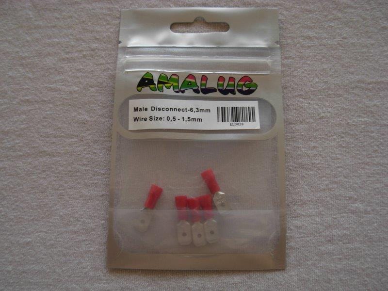 Red Male Pack 5 Terminal (EL0028)
