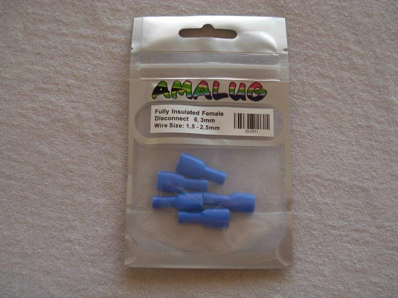 Blue Female Pack 5 Terminal (EL0031)