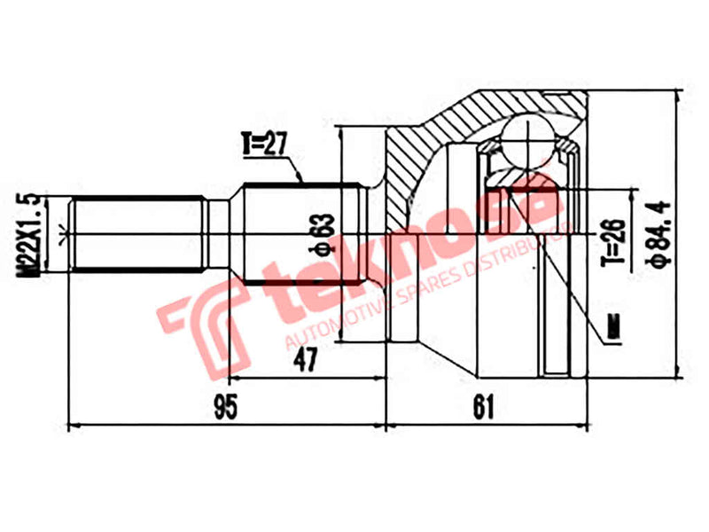 Fd3012 Outer Cv Joint Ford Focus 3 1.6Tdci For Tourneo Connect 20