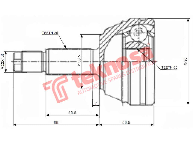 Fd5014 Outer Cv Joint Ford Escort 1800I Gli Zetec Rfd,Rfk 1995-19