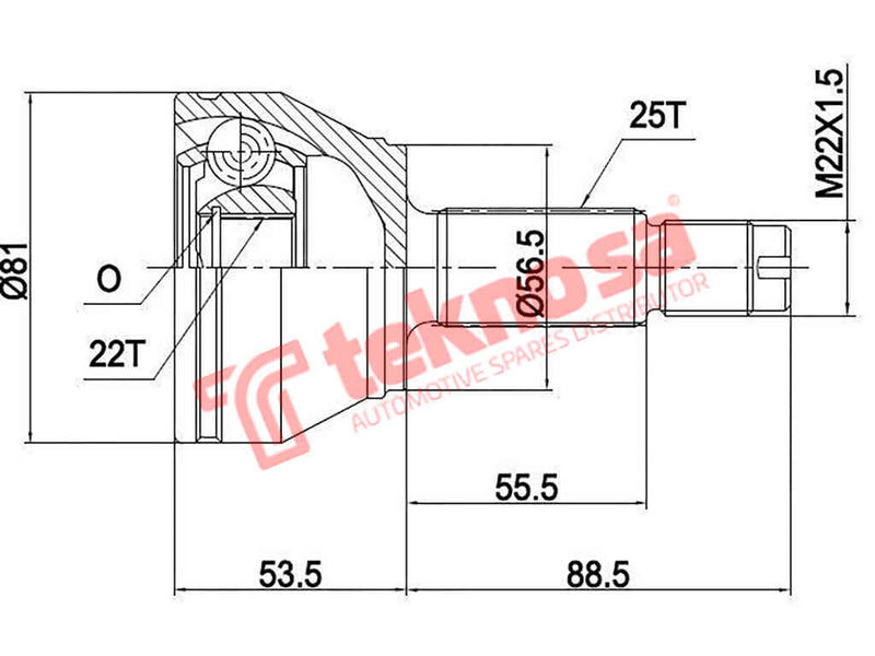 Fd5017 Outer Cv Joint Fiat Panda 1.2 4X2 4X4, Ford Escort 1400I F