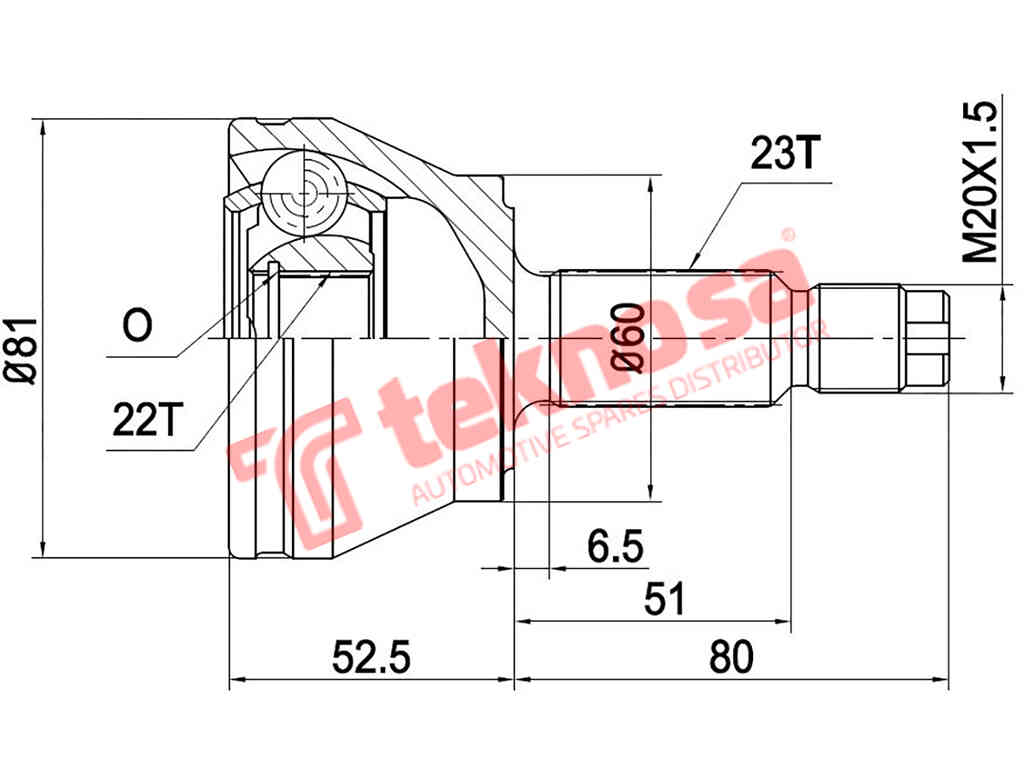 Outer Cv Joint Ford Escort Cvh Zetec Fiesta Mk3 1.4 1989- Fd5724