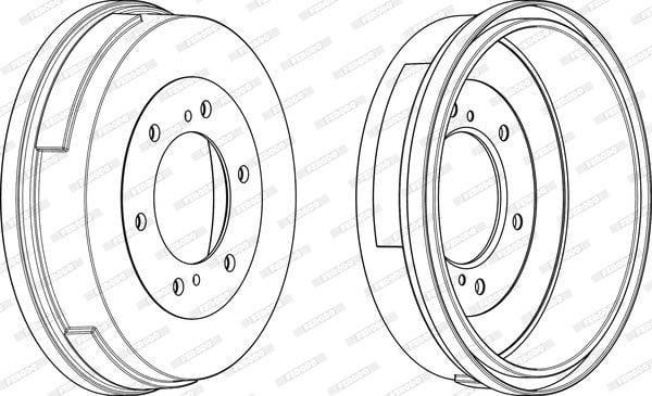 I-Brake Drum Rear Nissan Nv350,Navara,Np300 Single (Ferodo Fdr329039)