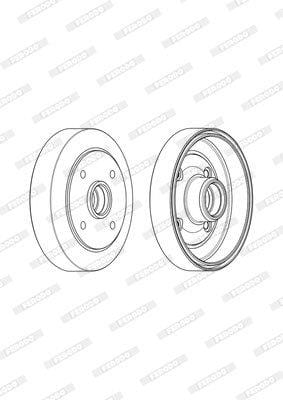 Brake Drum Rear Mazda 323,Ford Laser Single (Ferodo Fdr329190)