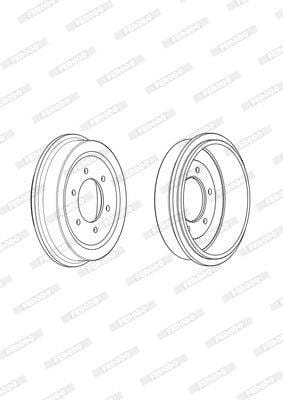 Brake Drum Rear Nissan Np300/Hardbody Single (Ferodo Fdr329737)