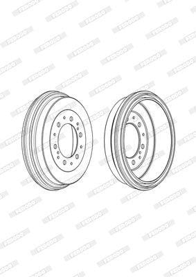 I-Brake Drum Rear Toyota Quantum '04-'09 Single (Ferodo Fdr329760)