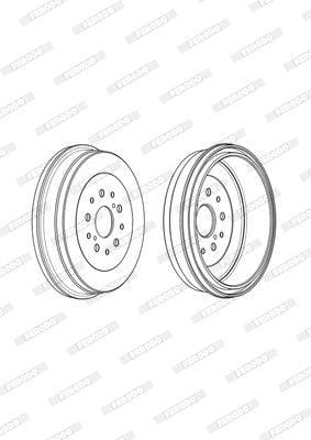 Brake Drum Rear Toyota Hilux Raider 4X2 Single (Ferodo Fdr329763)