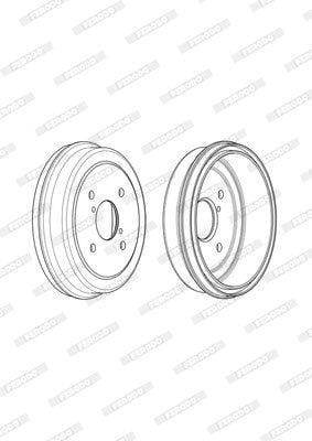 Brake Drum Rear Toyota Avanza Single (Ferodo Fdr329766)