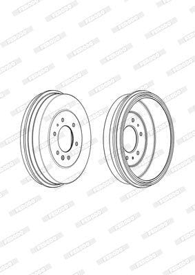 Remtrommel Agter Ford Ranger 2.5Td 4X4 Wl-T Mazda Drifter Wle7 Enkel (Ferodo Fdr329768)