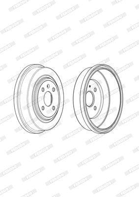 Brake Drum Rear Opel Corsa Ldv/Chev Utility Single (Ferodo Fdr329778)