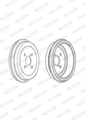 Remtrommel Agter Toyota Yaris P9 1.0Vvti,1.3Vvti Enkel (Ferodo Fdr329779)