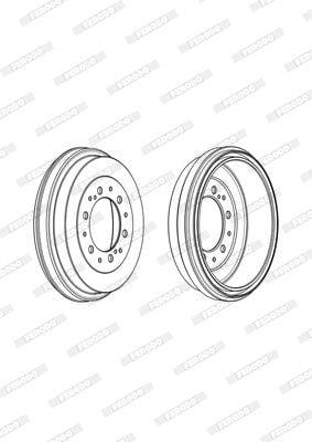 Brake Drum Rear Toyota Quantum Single (Ferodo Fdr329781)