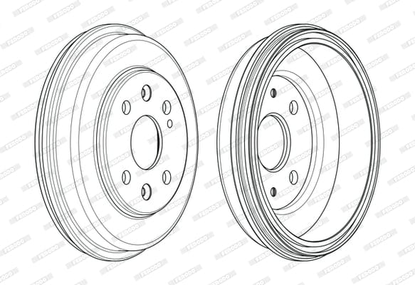 Brake Drum R- 4481 Mazda 2 '07-'15 Single (Ferodo Fdr329823)