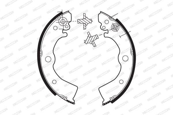 Brake Shoes Nissan Sabre,Nissan Sentra 140,160 Front Solidb412 Ferodo