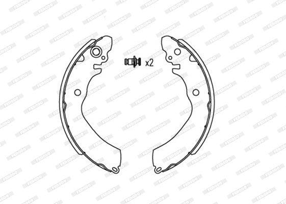 Brake Shoes Fsb4177 Toyota Avanza 1.3 1.5 2006- FERODO