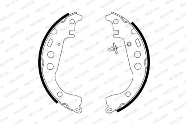 I-Brake Shoes Toyota Yaris 1.0 P9,1.3 (2005 2011) Front Solidb582 Ferodo