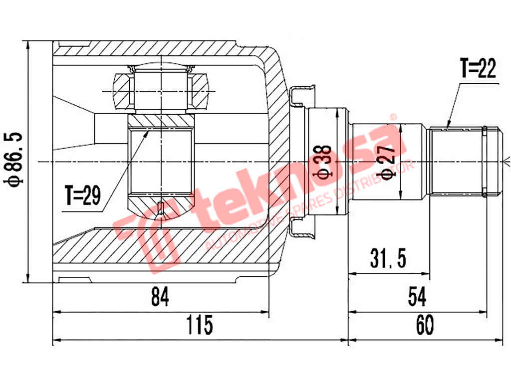 Inner Cv Joint Chev Aveo 1.5 2005- 1.6 2006- Gm4001