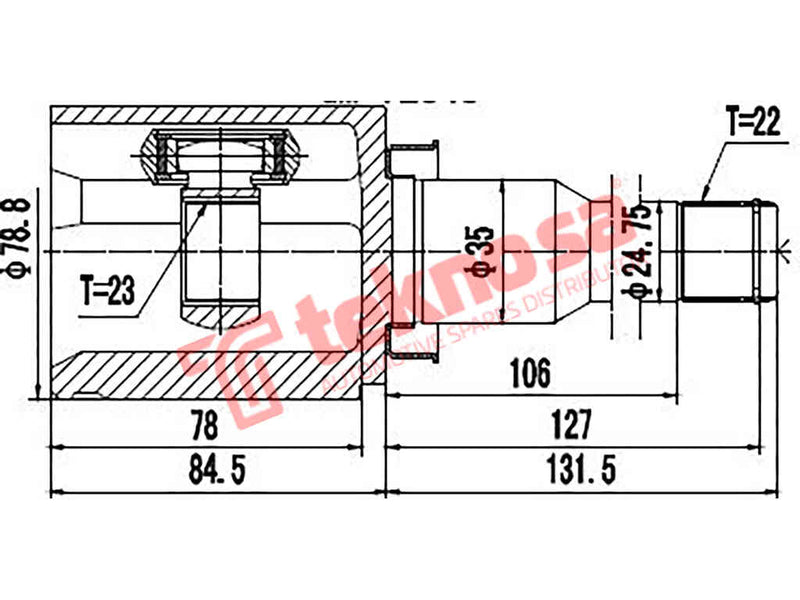 Inner Cv Joint Chev Sonic 1.6 2011- Manual Auto Gm4005