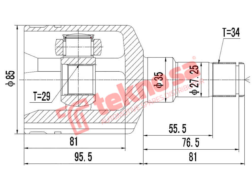 Inner Cv Joint Chevrolet Optra 1.6 1.8 2003-2008 1.8 X18Xe 2.0 X20Se 1997- GM8038