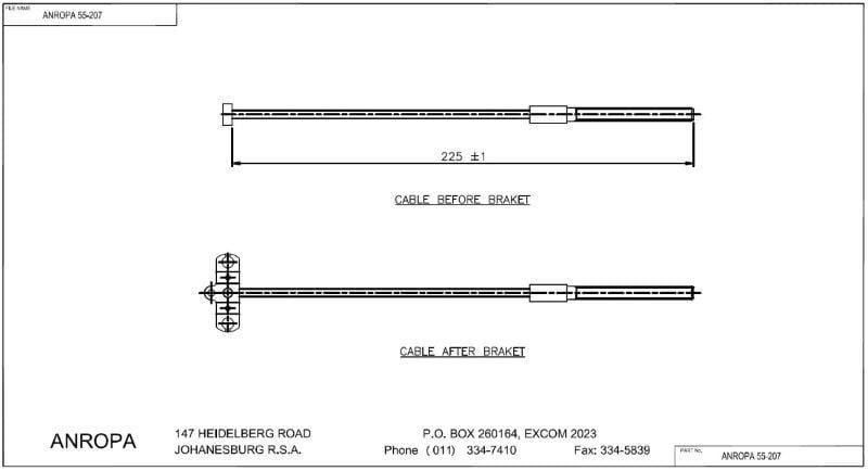 Hand Brake Cable B23 86-All Mazda B1800 Anropa