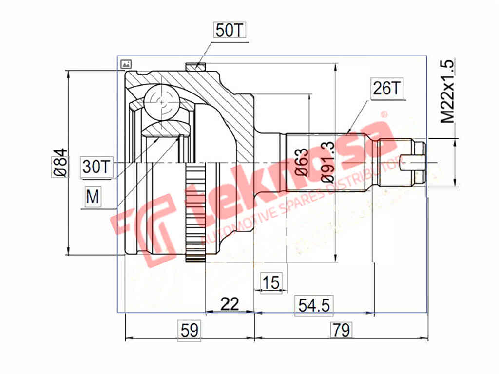 Outer Cv Joint Honda Hr-V 1.6 1999-2005 HO3004