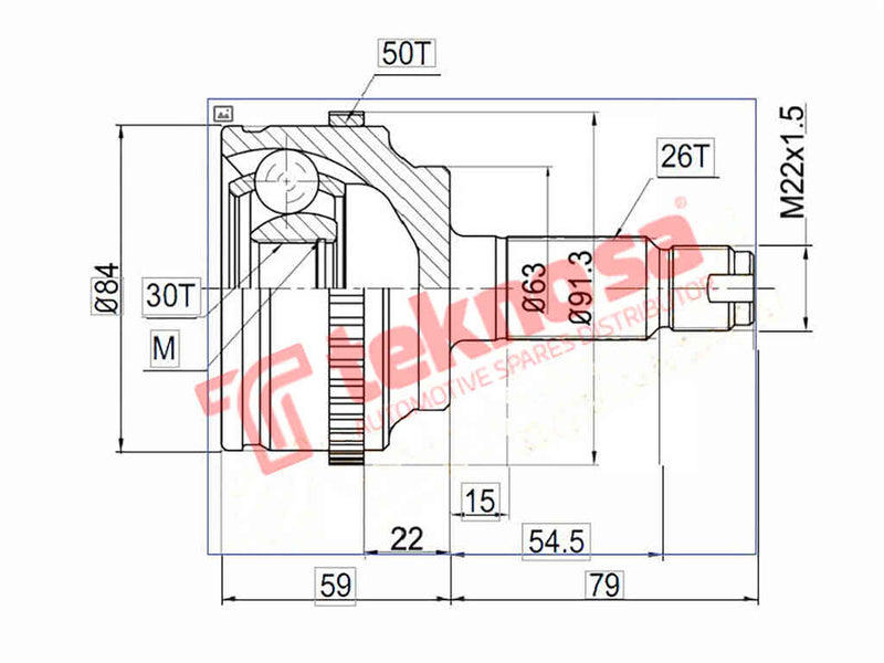 Outer Cv Joint Honda Hr-V 1.6 1999-2005 HO3004