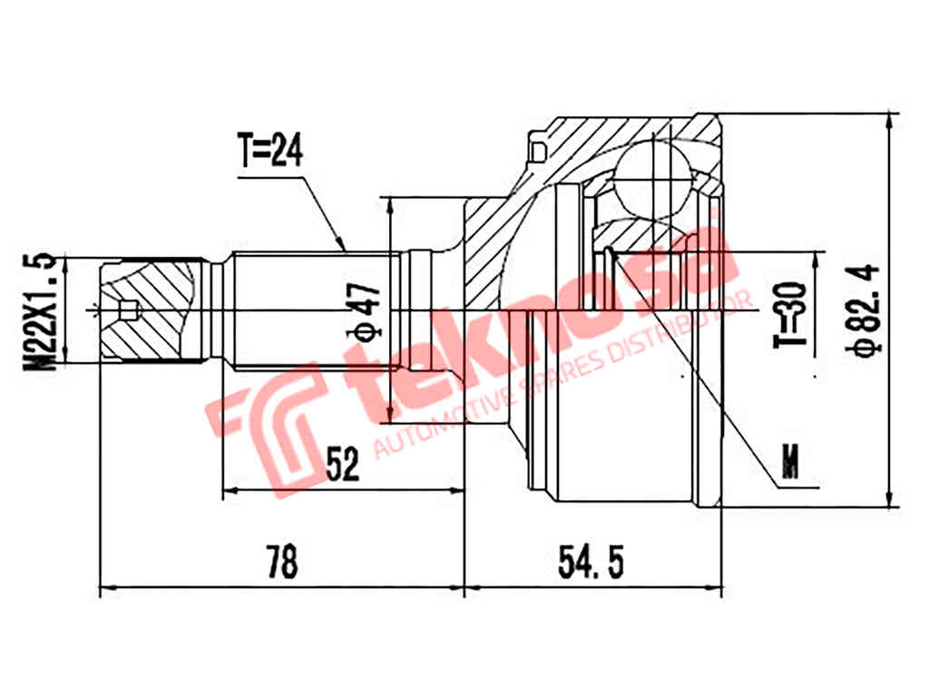Outer Cv Joint Honda Prelude Mk Iii 1984-1987 1.8 Et2 HO5915