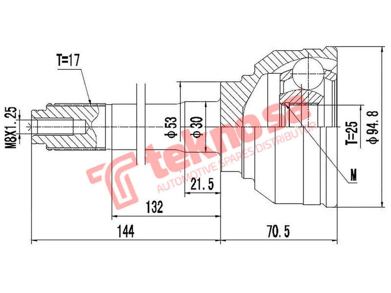 Iz5945P Outer Cv Joint Isuzu Frontier 320Lx 6Vd1(Sohc) Trooper 3.