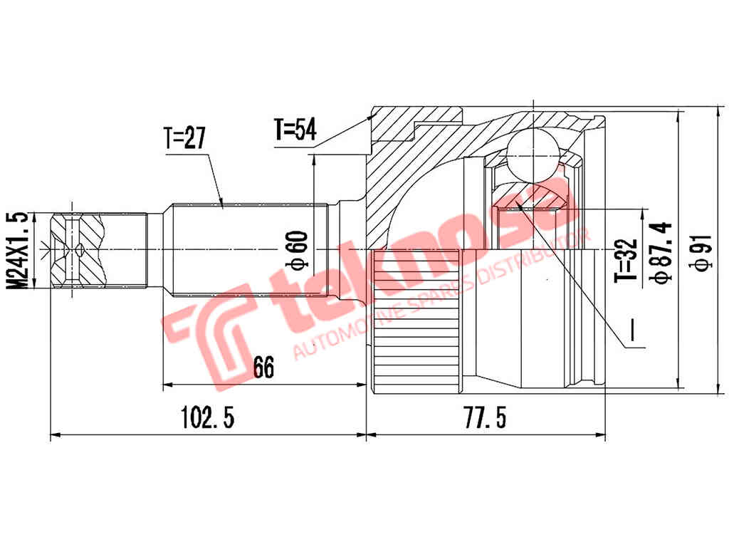 Je3002 Outer Cv Joint Jeep Cherokee 2.5Crd Xj 4.0 Erh Grand Chero