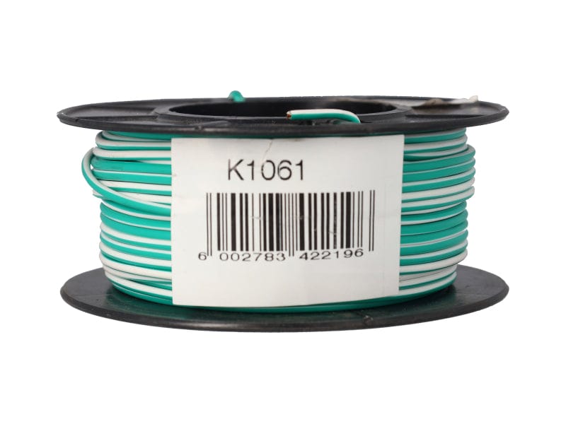 Elektriese Kabel 1.00mm Groen/Wit (30M)