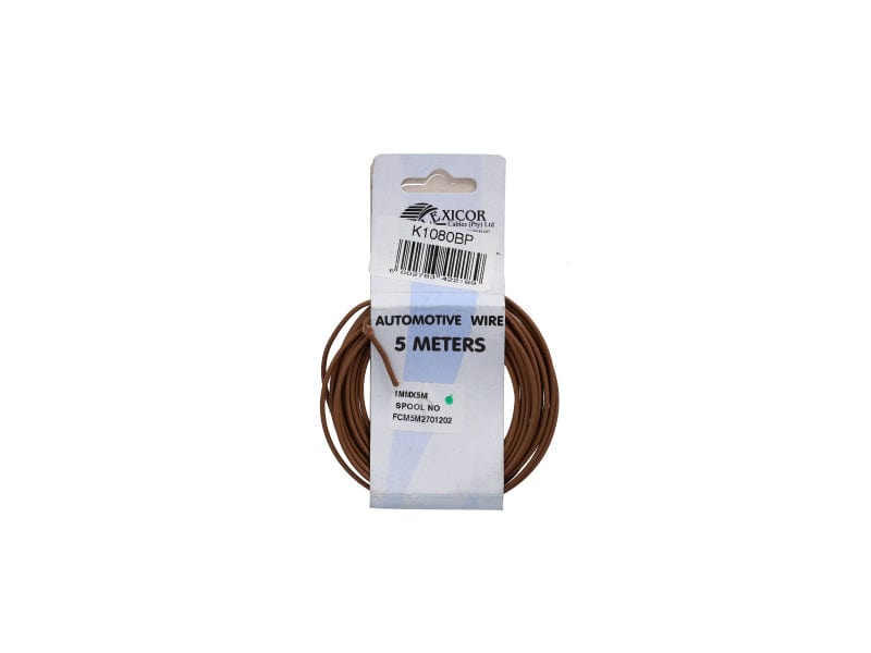 Elektriese Kabel 1.00mm Bruin (5M)