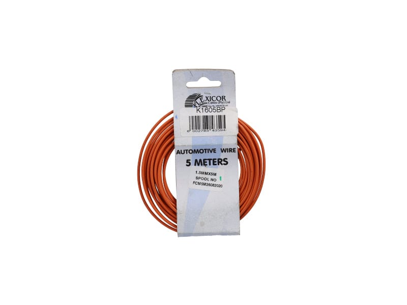 Elektriese Kabel 1.50mm Oranje (5M)