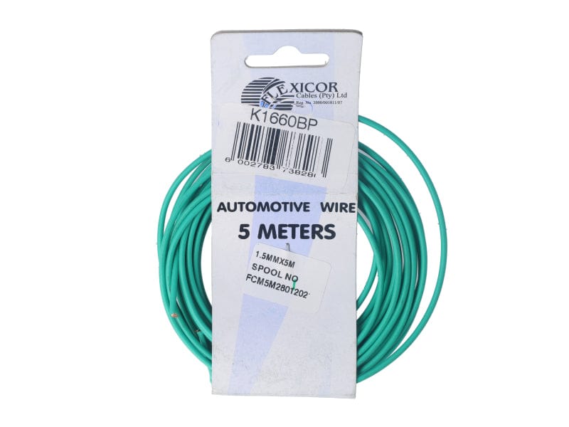 Elektriese Kabel 1.50mm Groen (5M)