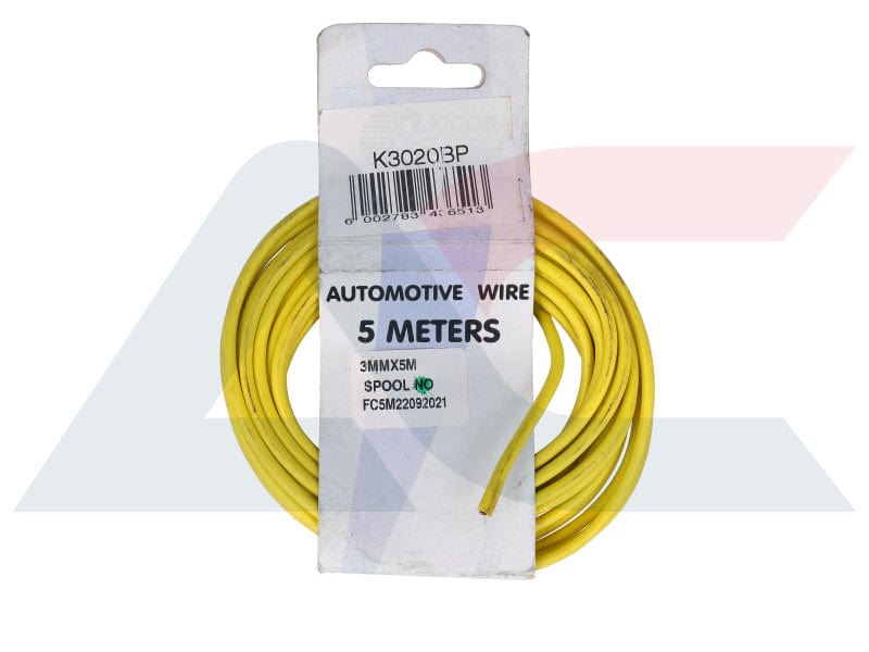 Elektriese Kabel 3.00mm Geel (5M)