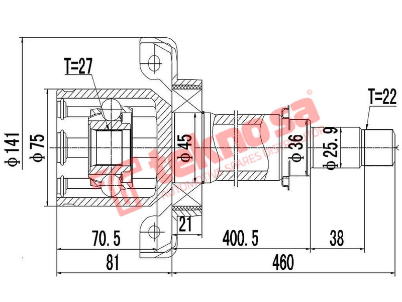 Inner Cv Joint Mercedes-Benz W169 A-Class (Some Models)(2005-)(Rhs)