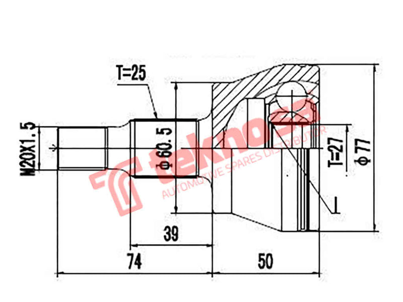 Me71601B Outer Cv Joint Mercedes A170 A180 A200 W169 B170 B180 B2