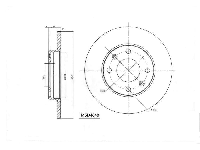 Brake Disc -Peugeot Motopart (Msd4848) - Modern Auto Parts