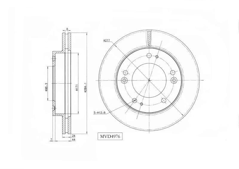 Brake Disc Dr6976 Motopart (Mvd4976) - Modern Auto Parts