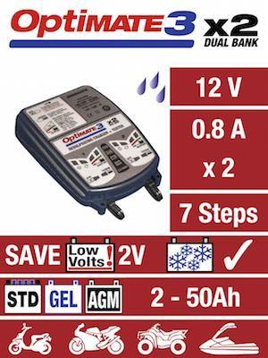OptiMATE 7 SELECT, TM-251, 9-step 12V 10A sealed battery saving charger &  maintainer