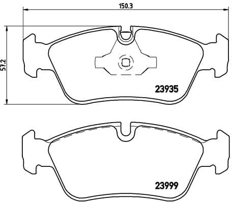 Brembo Brake Pads Front Bmw 1 Series ( Set Lh&Rh) (P06035) BREMBO