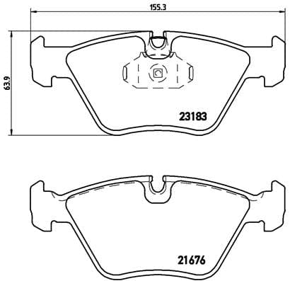 I-Brembo Brake Pads Front Bmw X3/ Z4 ( Set Lh&Rh) (P06043)