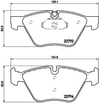 I-Brembo Brake Pads Front Bmw 5 Series ( Set Lh&Rh) (P06057)