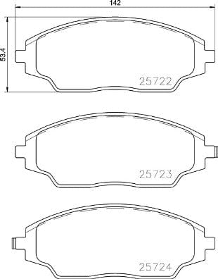 I-Brembo Brake Pads Front Chevrolet Sonic ( Set Lh&Rh) (P10070)