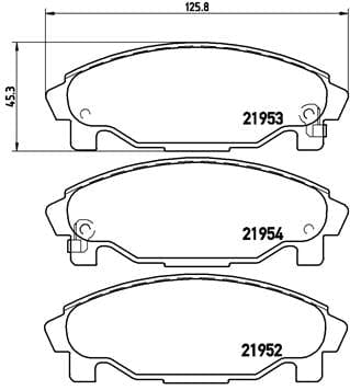 I-Brembo Brake Pads Front Daihatsu Grandmove ( Set Lh&Rh) (P16007)