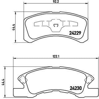 I-Brembo Brake Pads Front Daih Coure/Charade ( Set Lh&Rh) (P16011)