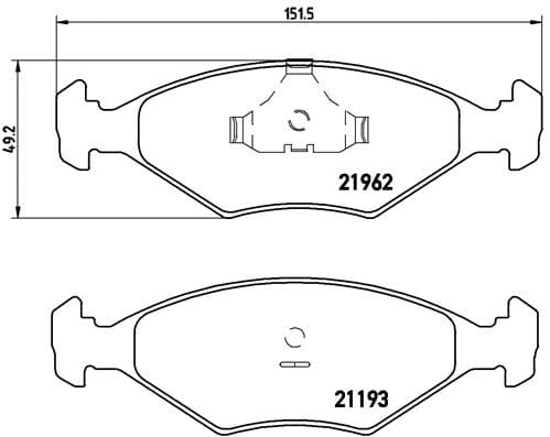 I-Brembo Brake Pads Front Fiat Palio Sienna ( Set Lh&Rh) (P23055)
